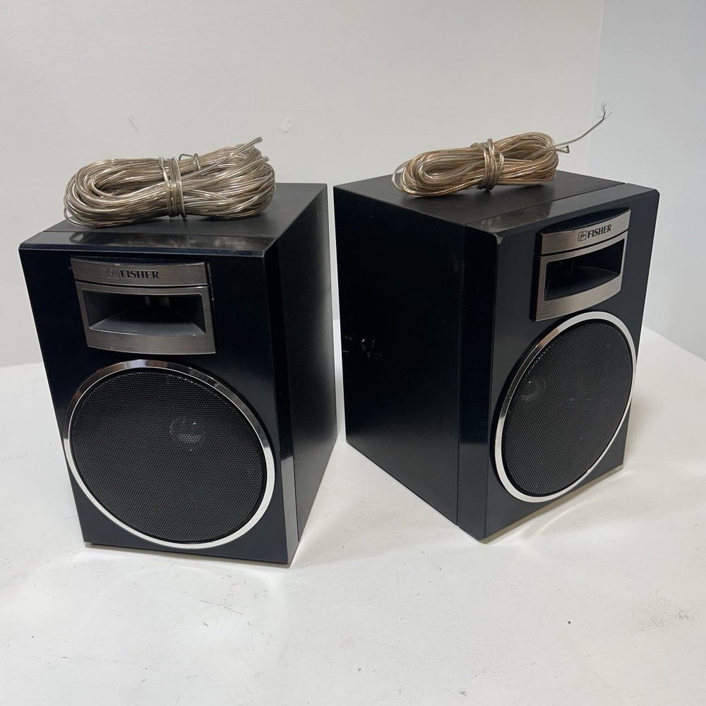 Vintage Fisher Pair Of Speakers‎ (PH463) High Fidelity Black Tested